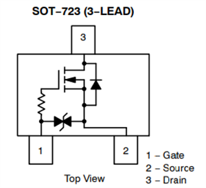 Schaltplan - onsemi NTK3134N Einzel-N-Kanal-Leistungs-MOSFETs